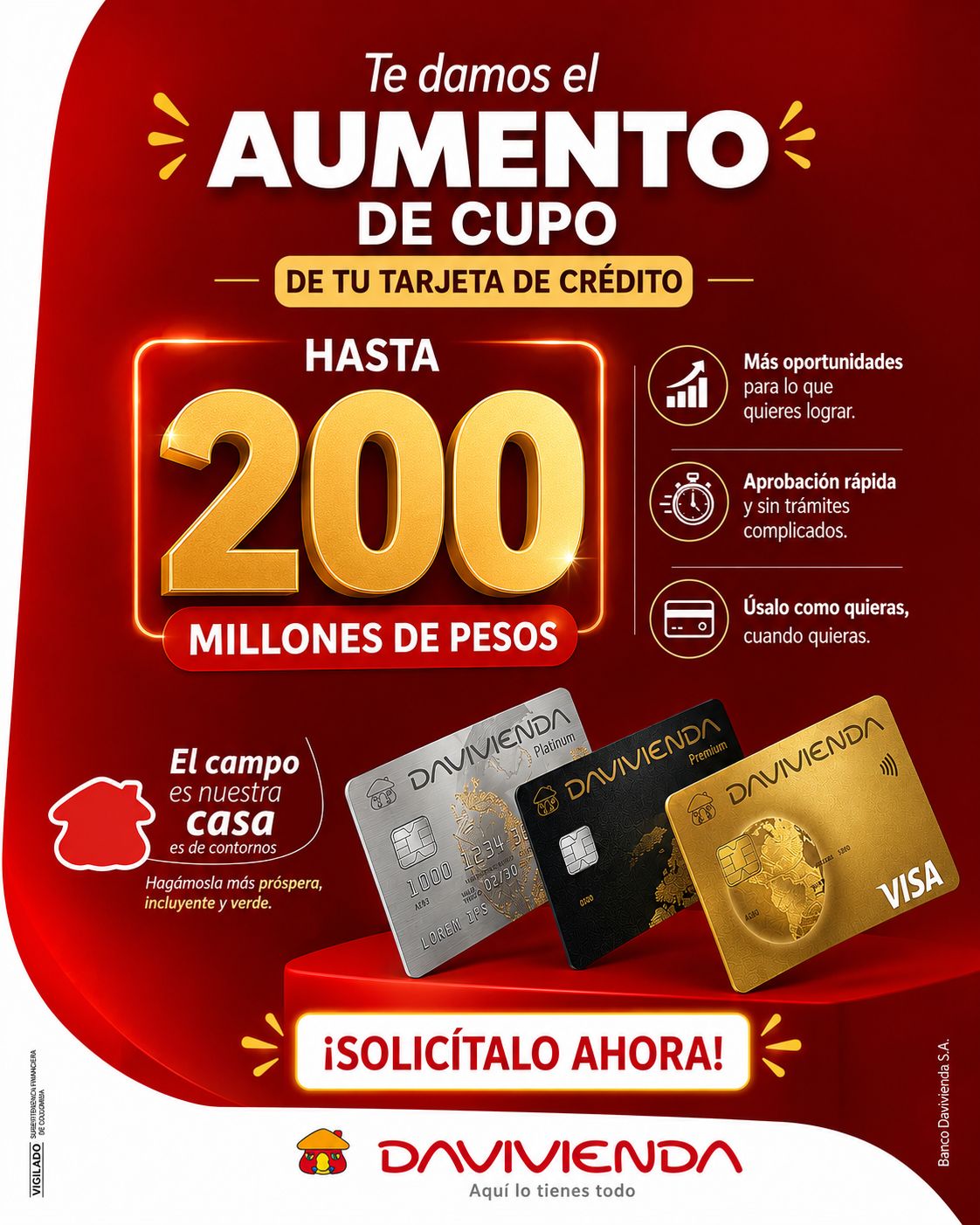 Solicita tu Tarjeta Davivienda